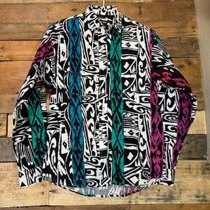 Vintage Frontier Series Wild Western Women’s Button Down Shirt‎ Size Small